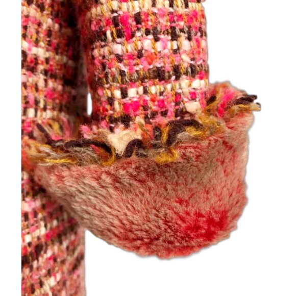 CHANEL TWEED/FUR REVERSIBLE LAPIN COAT - Picture 3 of 6